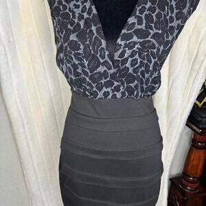 Sheer metallic leopard print